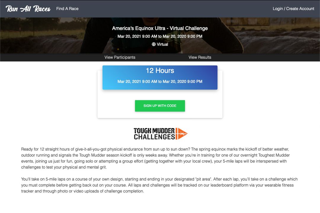 RunAllRaces race details